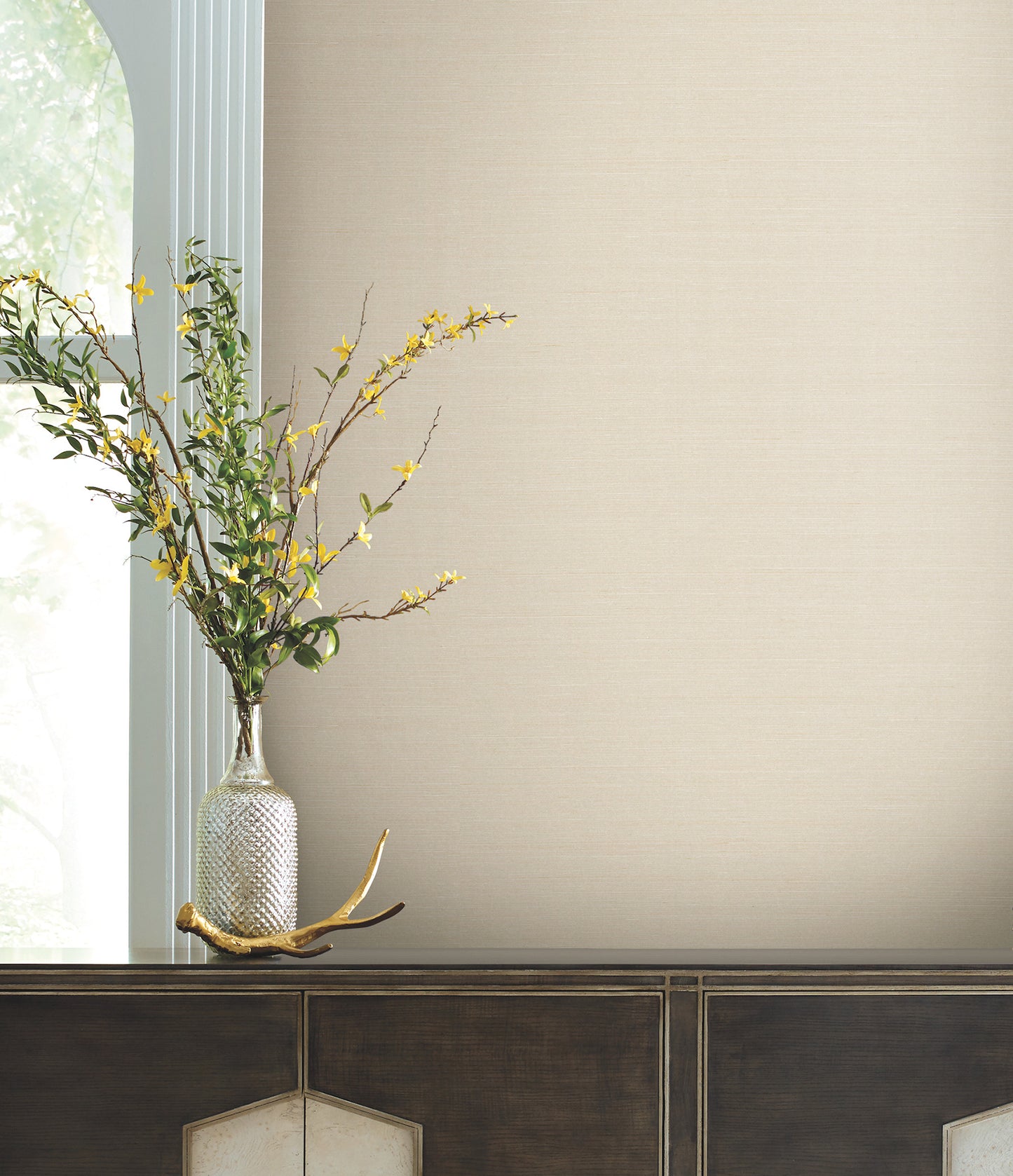 York Wallcoverings Best Sellers Delicate Abaca Sand Wallpaper Traditional Grasscloth Beiges   - GV0282