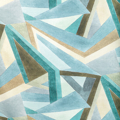 LEE JOFA MODERN PRINT  TURQUOISE,BROWN,   - GWF-3772.635.0