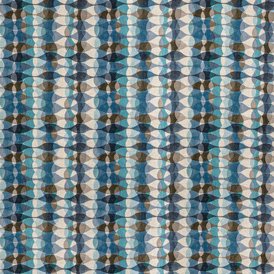 LEE JOFA MODERN PRINT GEOMETRIC BLUE,DARK BLUE,BROWN   - GWF-3775.650.0