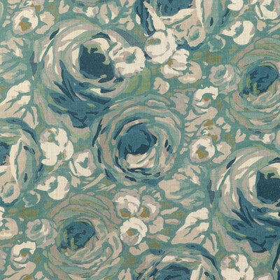 LEE JOFA MODERN PRINT  TURQUOISE,TAUPE,GREEN   - GWF-3803.1311.0