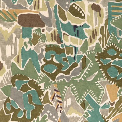 LEE JOFA MODERN PRINT ABSTRACT TURQUOISE,OLIVE GREEN,MULTI   - GWF-3804.311.0