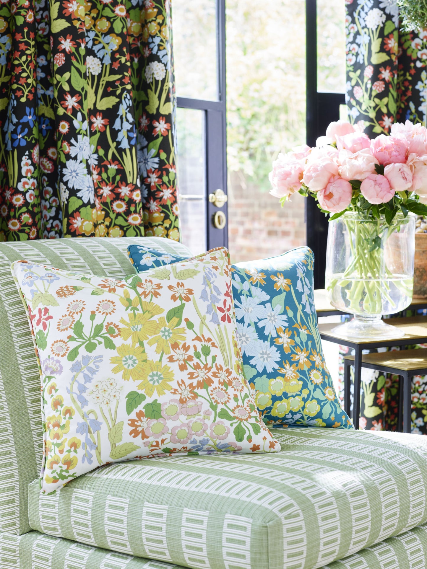 SCALAMANDRE  NYMPH FLORAL FABRIC SPRINGTIME   - GW 000116630 NEW SKU # GW166300001