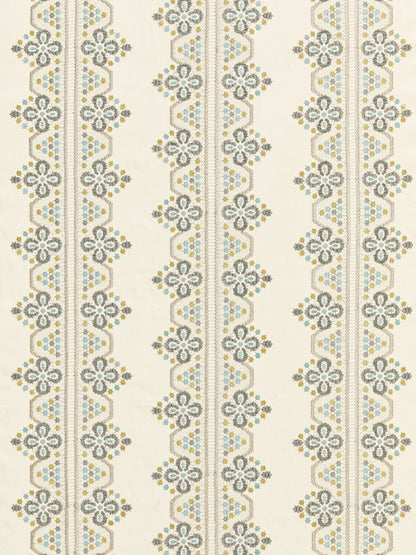 SCALAMANDRE  IMOGEN EMBROIDERY FABRIC EARL GREY   - GW 000127246 NEW SKU # GW272460001
