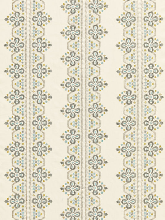 SCALAMANDRE  IMOGEN EMBROIDERY FABRIC EARL GREY   - GW 000127246