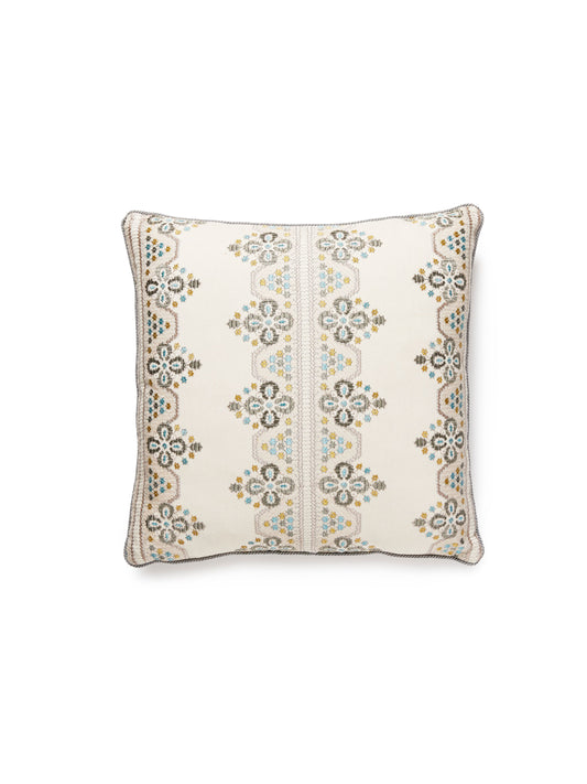SCALAMANDRE PILLOWS   FLORAL 
STRIPE SQUARE    - GW 0001IMOGEPILL NEW SKU # GWIMOGEPILL0001