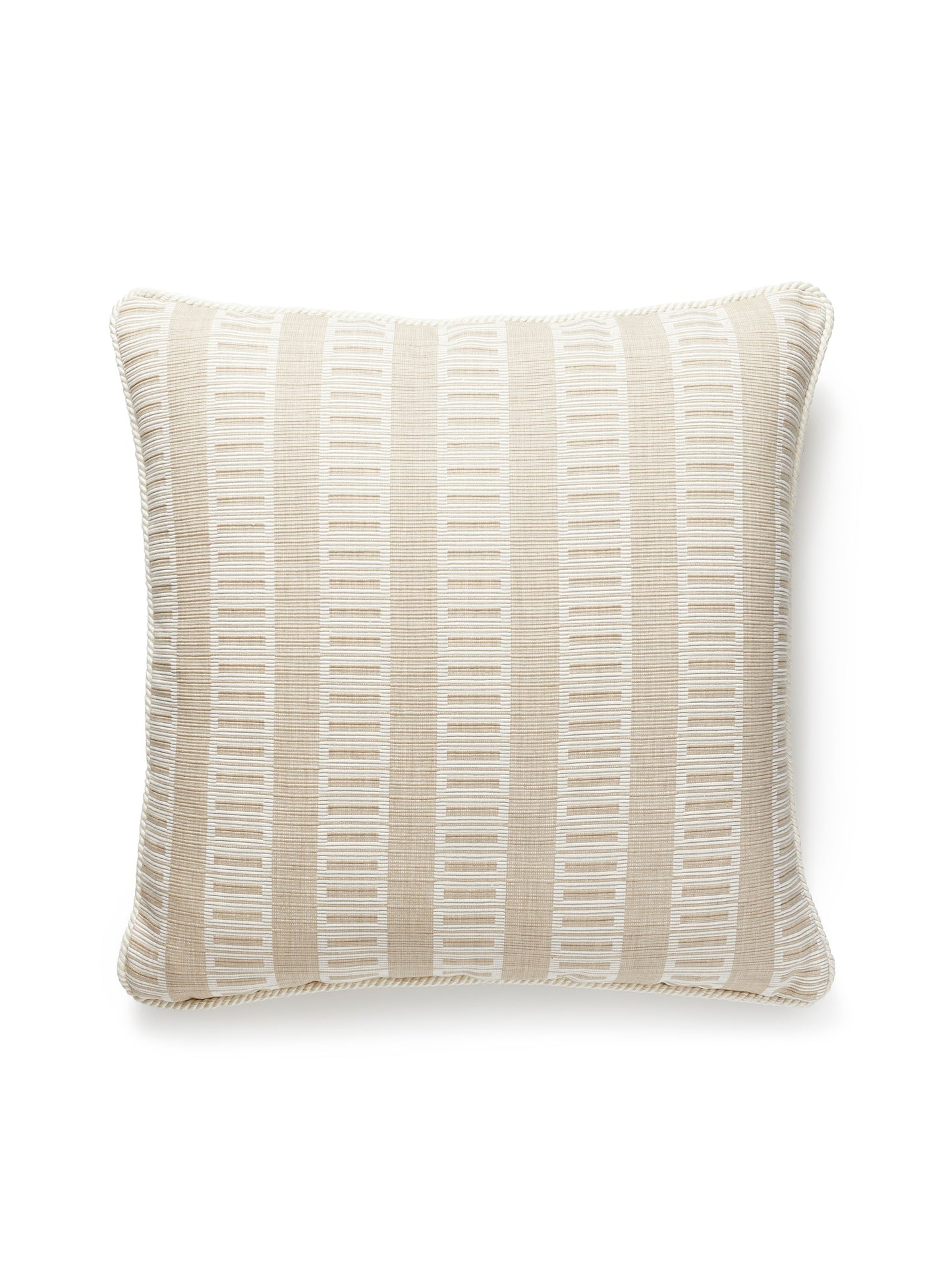 SCALAMANDRE PILLOWS   GEOMETRIC 
SMALL SCALE 
STRIPE SQUARE    - GW 0001LLARKSPIL