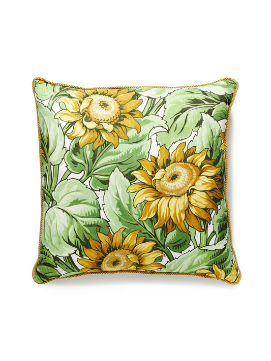 SCALAMANDRE PILLOWS   BOTANICAL / FOLIAGE 
FLORAL SQUARE    - GW 0001SUNFLPILL NEW SKU # GWSUNFLPILL0001