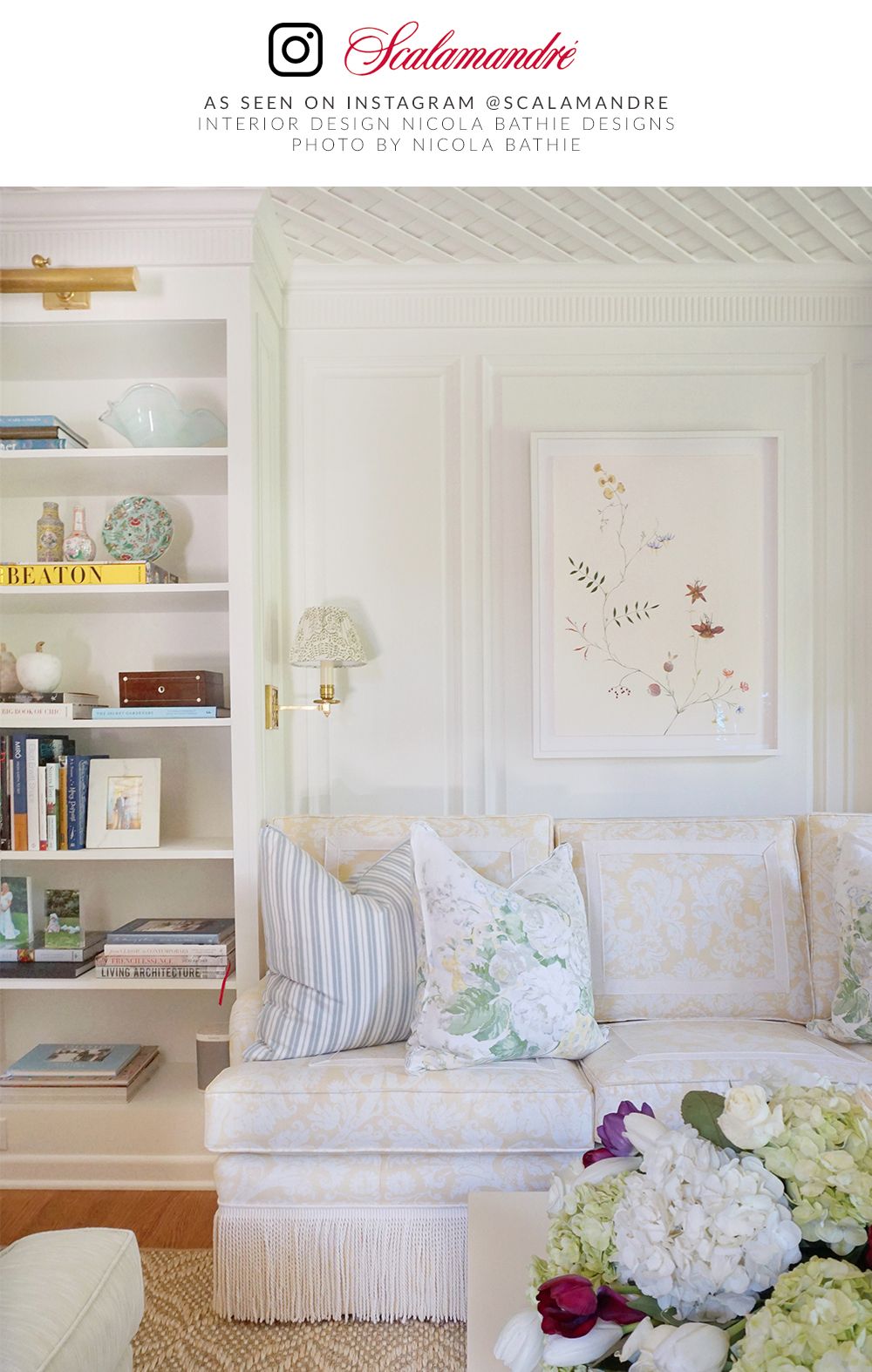 SCALAMANDRE  SYBILLA BOUQUET FABRIC HILLSIDE   - GW 000216621 NEW SKU # GW166210002