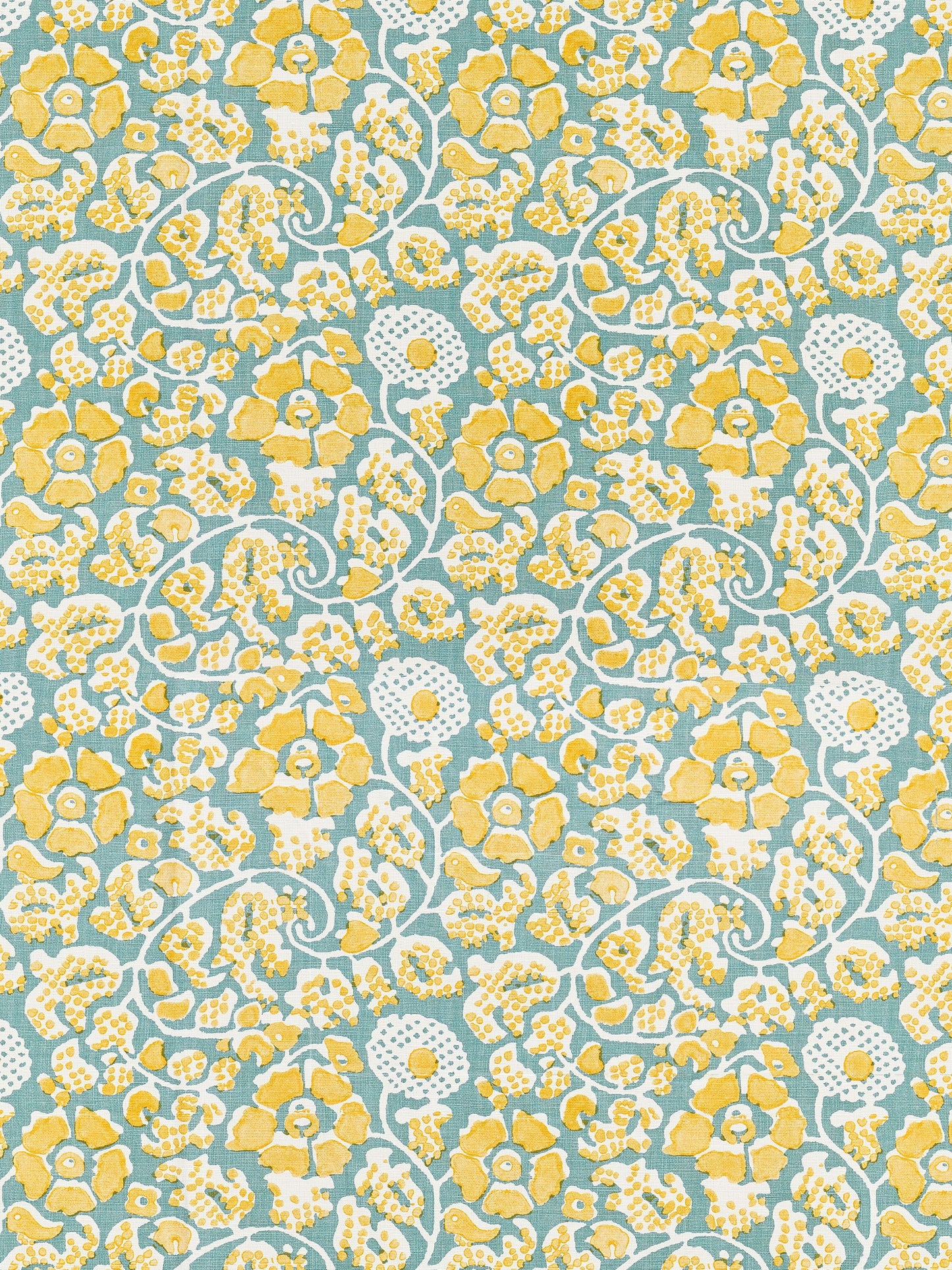SCALAMANDRE  MAIDEN FLORAL FABRIC ARUBA   - GW 000216629 NEW SKU # GW166290002