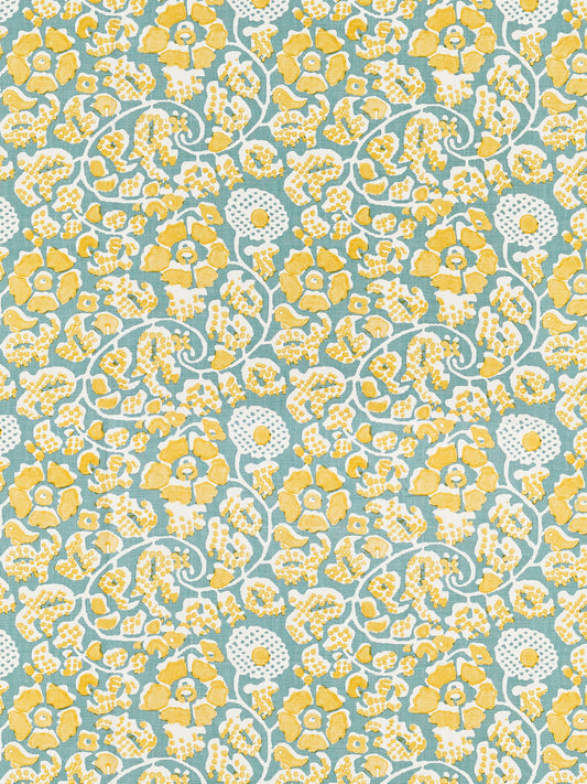 SCALAMANDRE  MAIDEN FLORAL FABRIC ARUBA   - GW 000216629