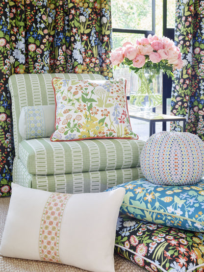 SCALAMANDRE  NYMPH FLORAL FABRIC EMERALD MULTI   - GW 000216630 NEW SKU # GW166300002