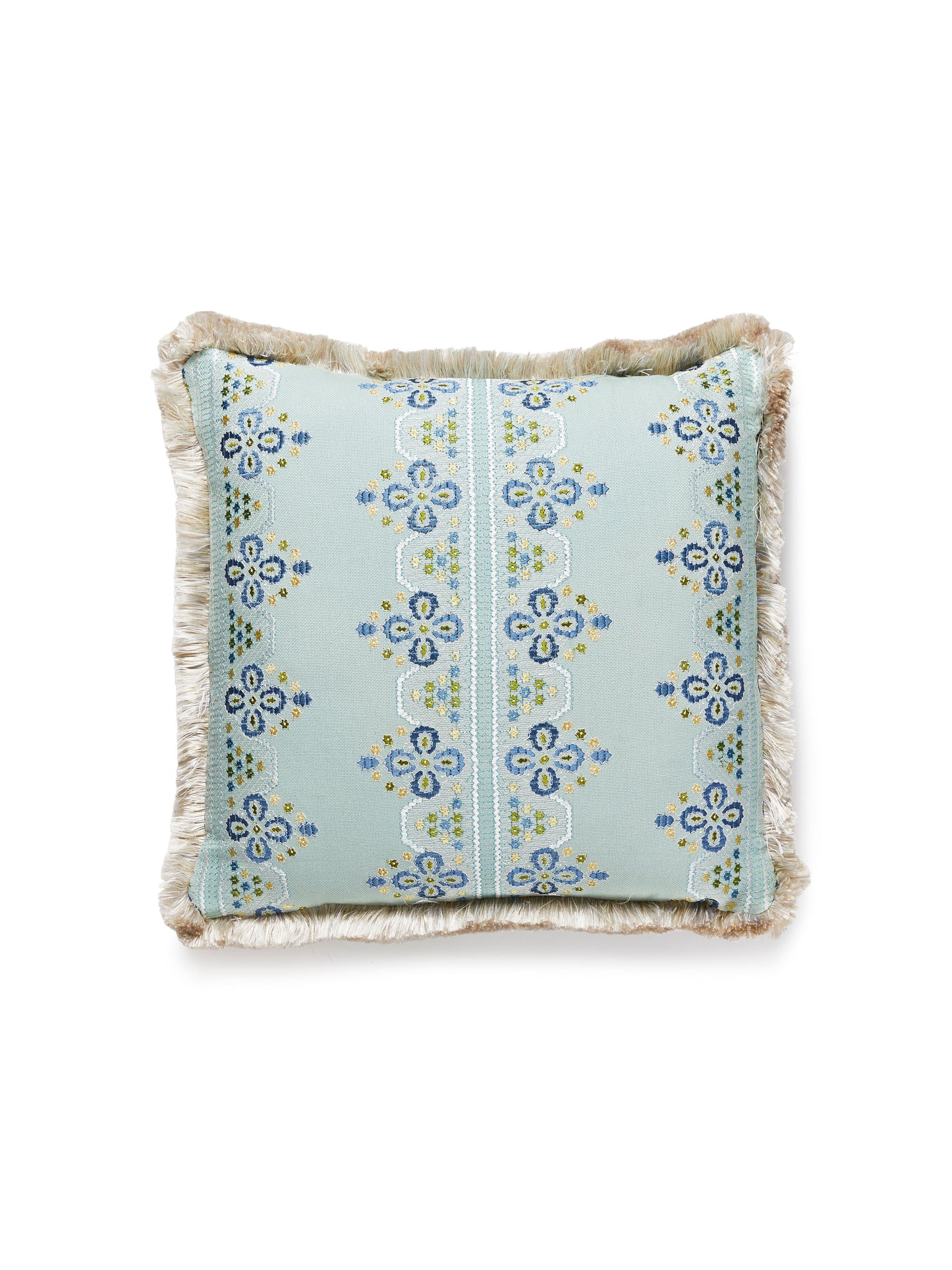 SCALAMANDRE PILLOWS   FLORAL 
STRIPE SQUARE    - GW 0002IMOGEPILL