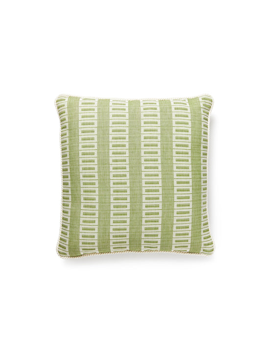 SCALAMANDRE PILLOWS   GEOMETRIC 
SMALL SCALE 
STRIPE SQUARE    - GW 0002LARKSPILL