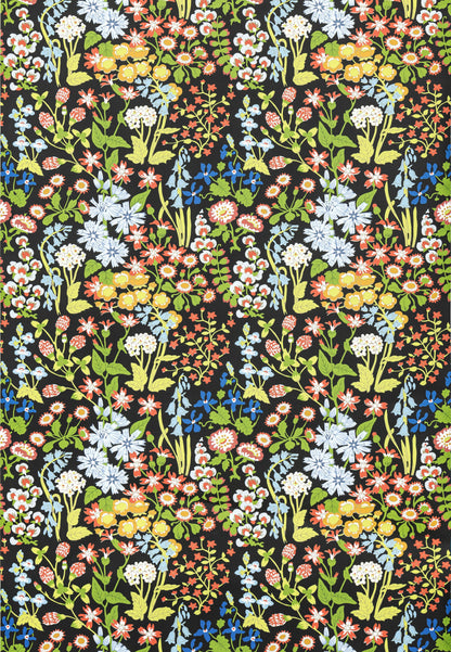 SCALAMANDRE  NYMPH FLORAL WALLCOVERING FLORAL BLACK MULTI   - GW 0002WP88586 NEW SKU # GWWP885860002