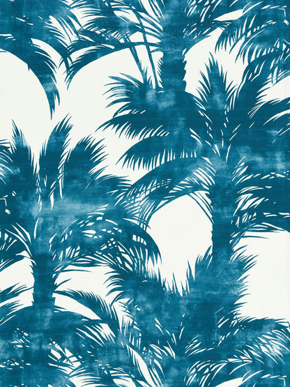 SCALAMANDRE  PALM PRINT FABRIC TURQUOISE   - GW 000416610 NEW SKU # GW166100004