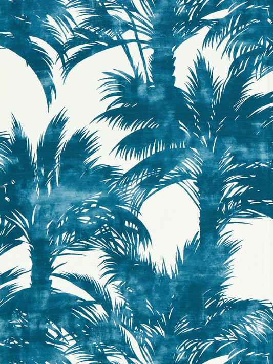 SCALAMANDRE  PALM PRINT FABRIC TURQUOISE   - GW 000416610