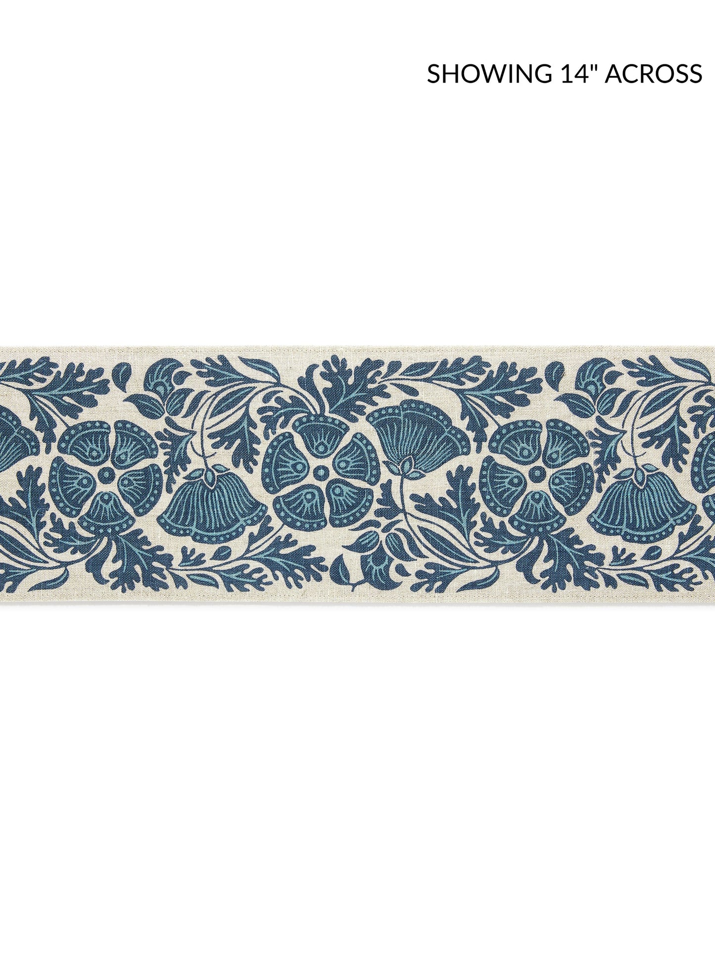 SCALAMANDRE  GRETEL PRINTED TAPE FABRIC BLUEBIRD   - GW 0004T3330 NEW SKU # GWT33300004