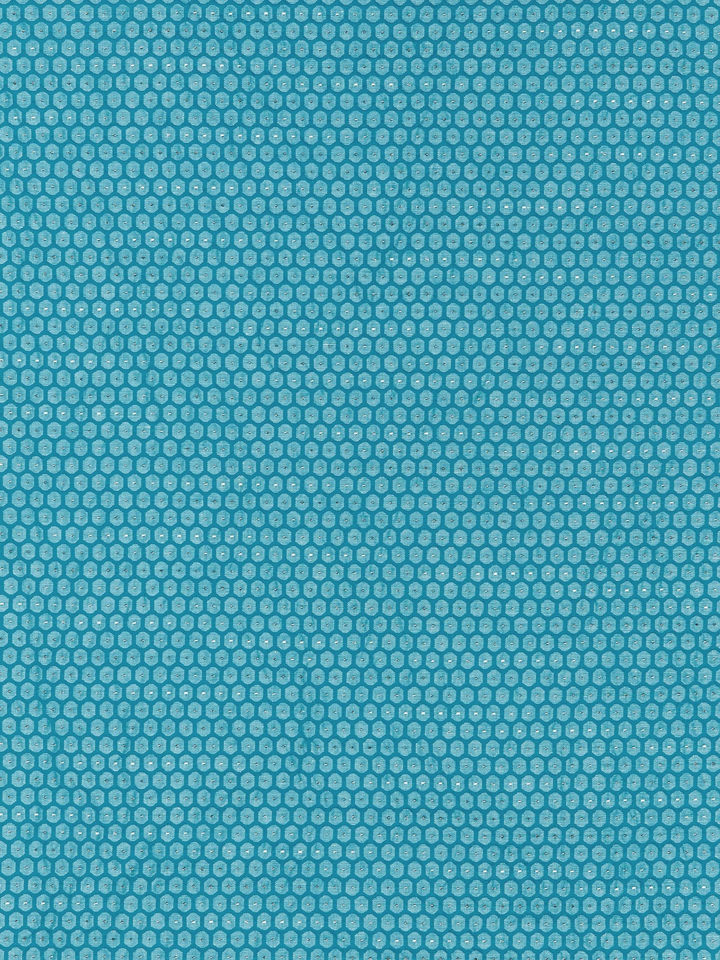 SCALAMANDRE  HONEYCOMB WEAVE FABRIC TURQUOISE   - GW 000527209