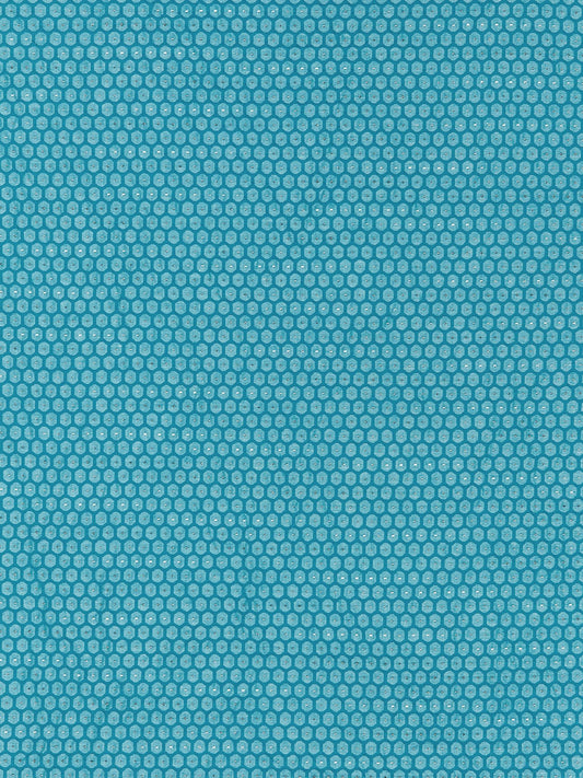 SCALAMANDRE  HONEYCOMB WEAVE FABRIC TURQUOISE   - GW 000527209