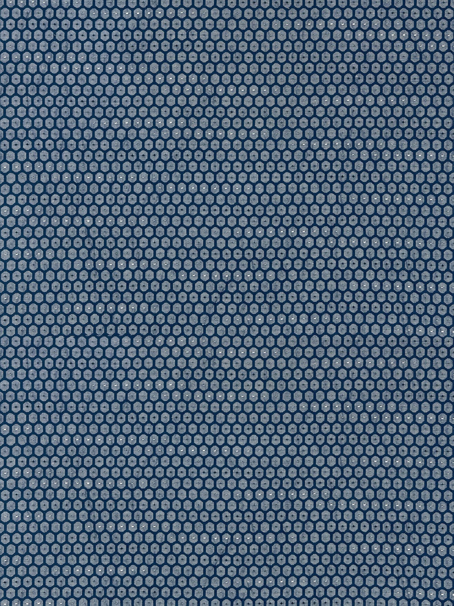 SCALAMANDRE  HONEYCOMB WEAVE FABRIC NAVY   - GW 000627209