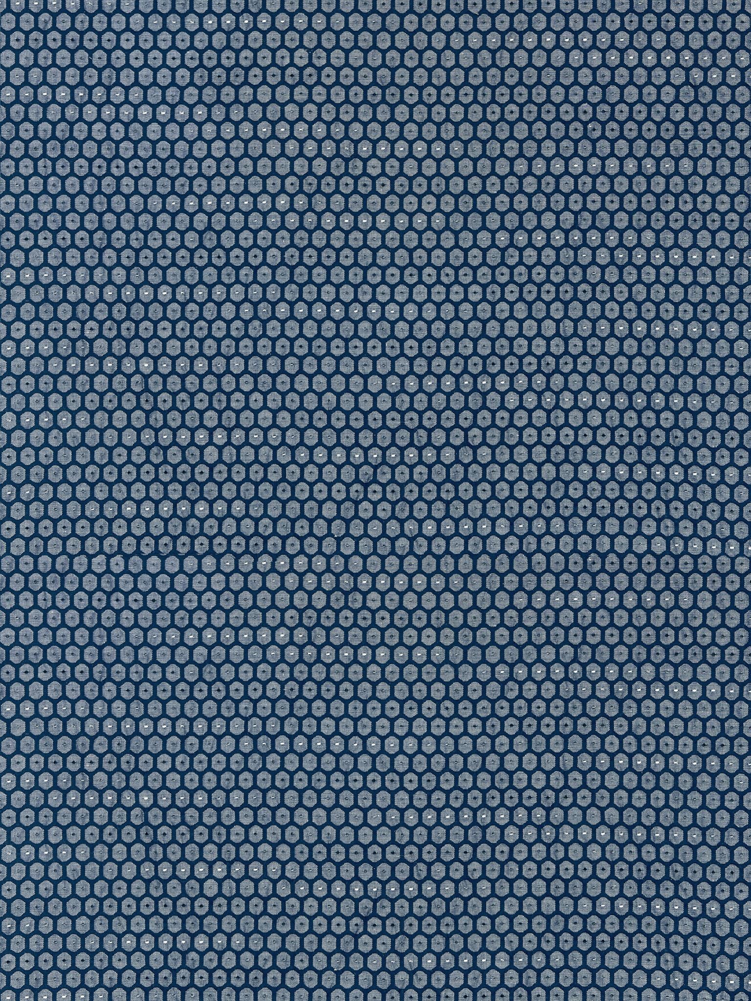 SCALAMANDRE  HONEYCOMB WEAVE FABRIC NAVY   - GW 000627209