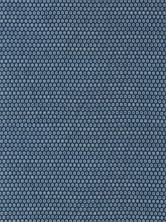 SCALAMANDRE  HONEYCOMB WEAVE FABRIC NAVY   - GW 000627209