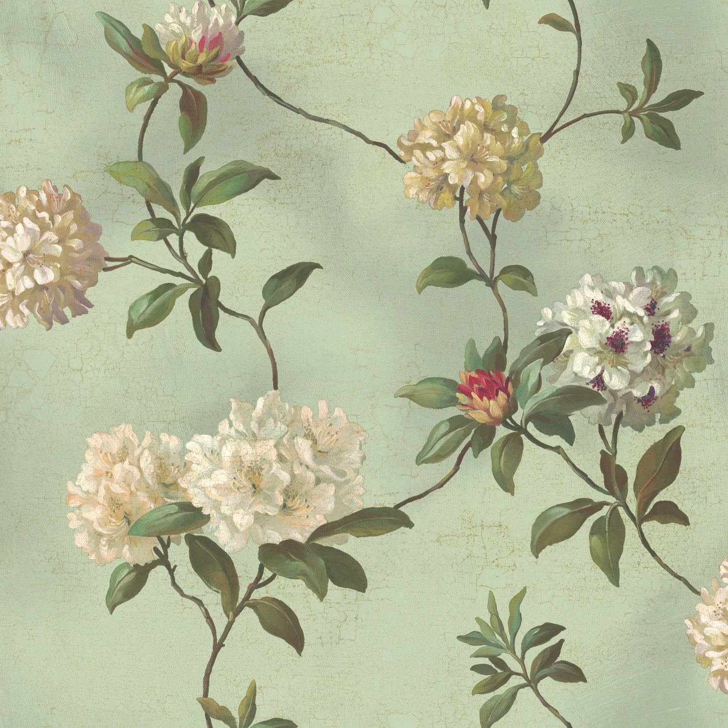York Wallcoverings HP QuietWall Rhododendron Script  Blue Wallpaper   Blues   - HA1289