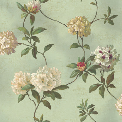 York Wallcoverings HP QuietWall Rhododendron Script  Blue Wallpaper   Blues   - HA1289