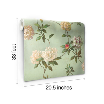 York Wallcoverings HP QuietWall Rhododendron Script  Blue Wallpaper   Blues   - HA1289