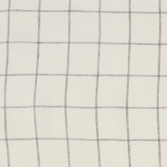 JF Fabrics HADLEY 94 Fabric Check, Plaid Grey, White  Linen - 9284394 J9391
