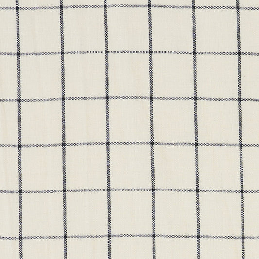 JF Fabrics HADLEY 97 Fabric Check, Plaid Black, White  Linen - 9284397 J9391