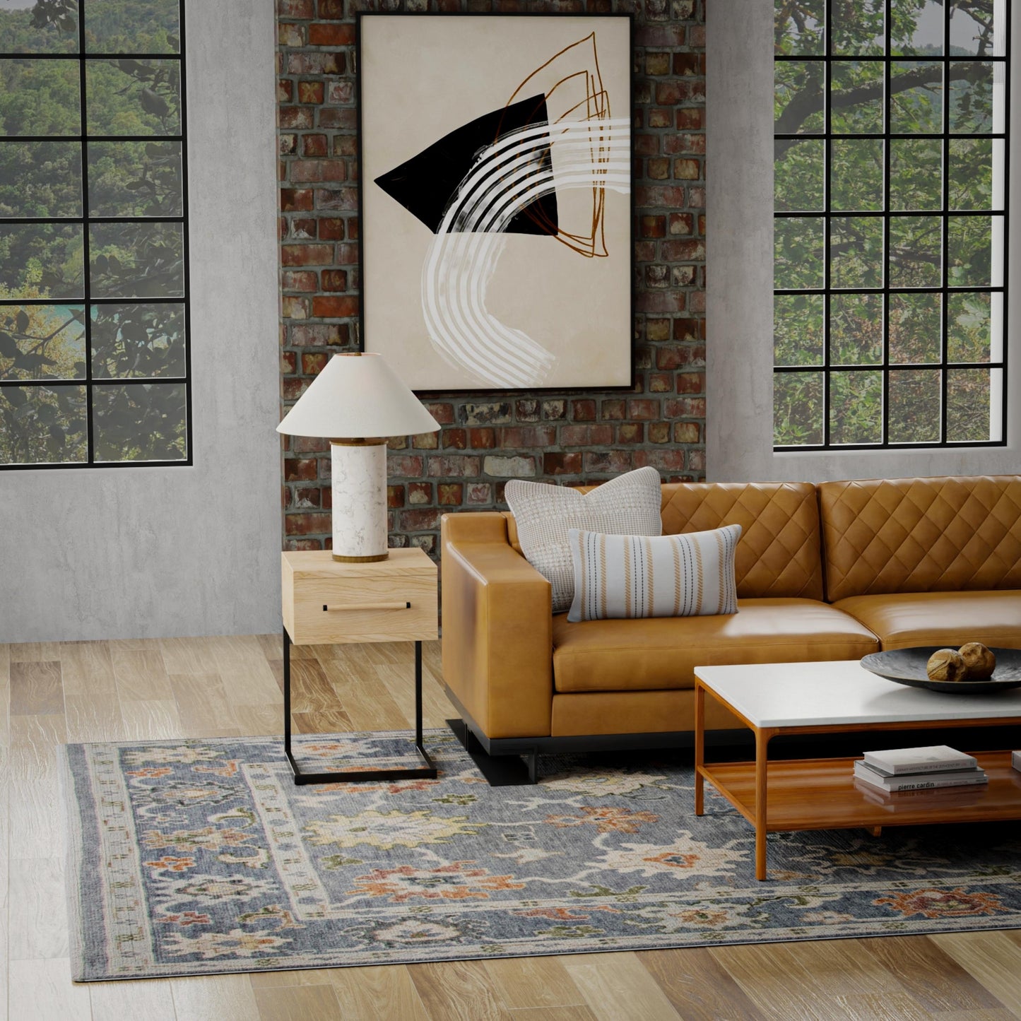 Traditional rug, 6' x 9'.