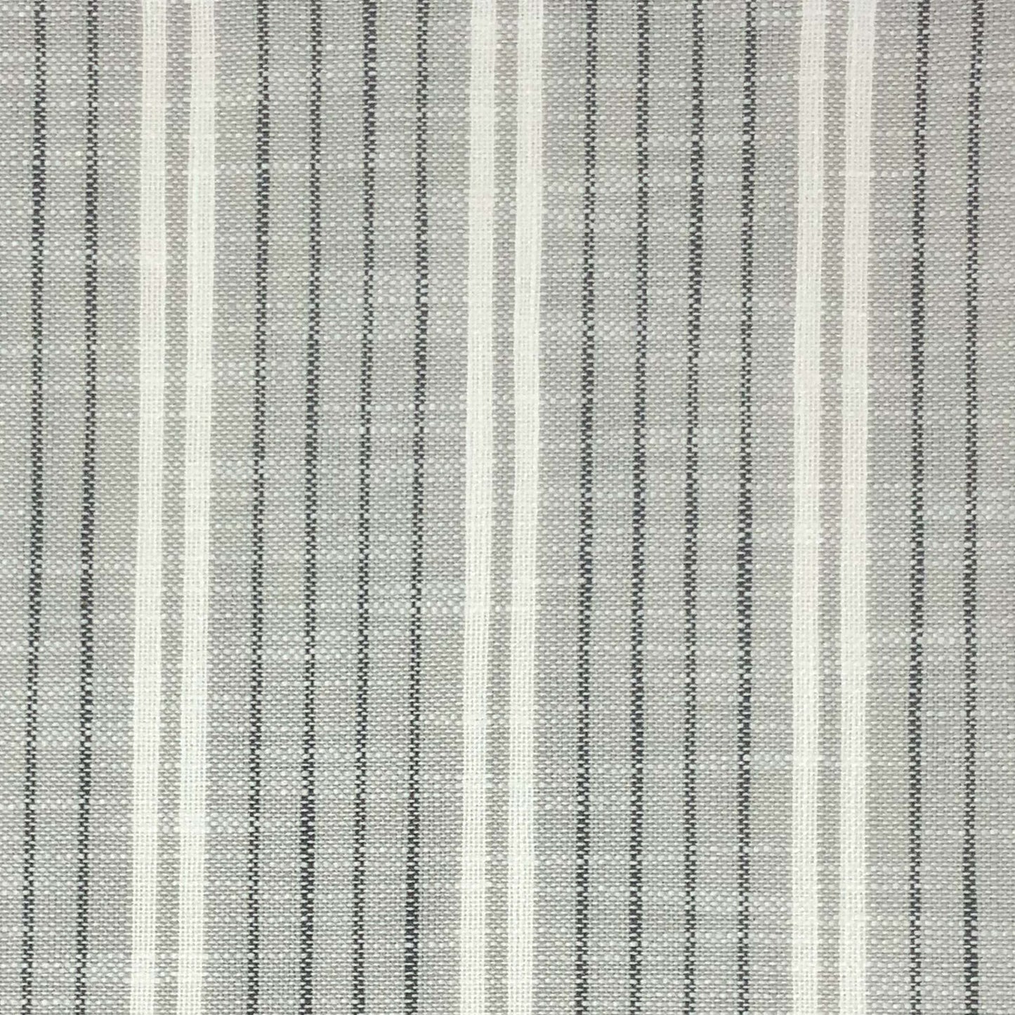 JF Fabrics Bella Dura Home HALIBURTON 95 Fabric Stripe White, Grey, Charcoal  Woven, Linen Texture, Outdoor - 9057995 J9411