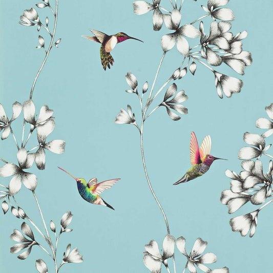 HARLEQUIN Amazilia Wallpaper Contemporary, Floral Sky  Gravure Printed Wallpaper - HAMA111060