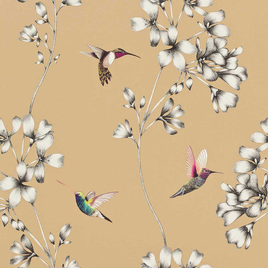 HARLEQUIN Amazilia Wallpaper Contemporary, Floral Bronze  Gravure Printed Wallpaper - HAMA111063