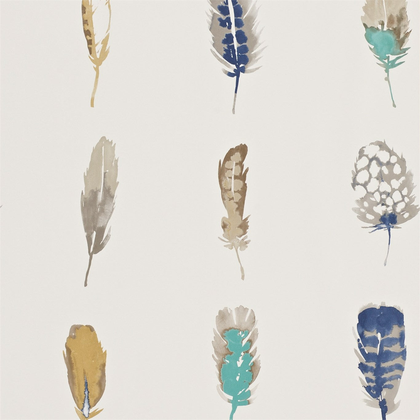 HARLEQUIN Limosa Wallpaper Other Indigo,Mustard,Stone  Gravure Printed Wallpaper - HAMA111075