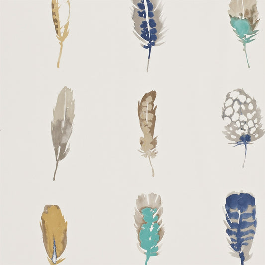 HARLEQUIN Limosa Wallpaper Other Indigo,Mustard,Stone  Gravure Printed Wallpaper - HAMA111075