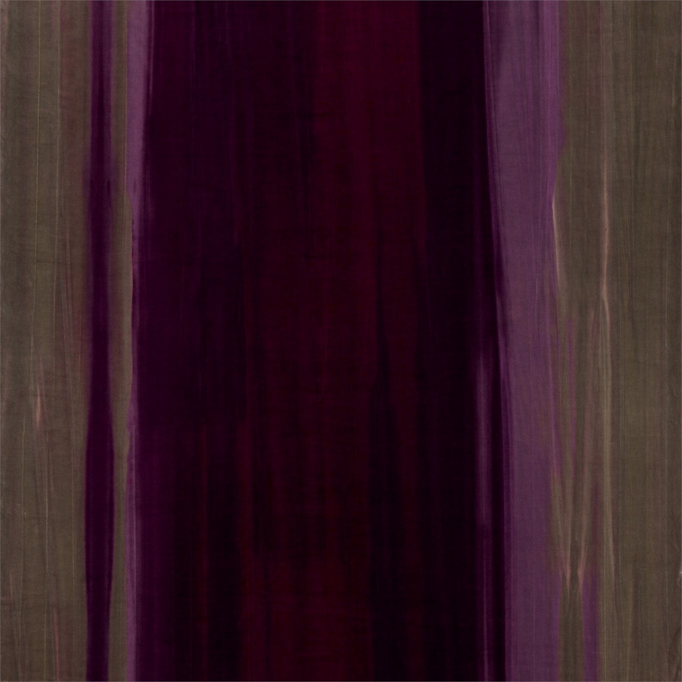 Vertical striped velvet-like fabric in olive, taupe, plum and burgundy, suitable for curtains or upholstery.