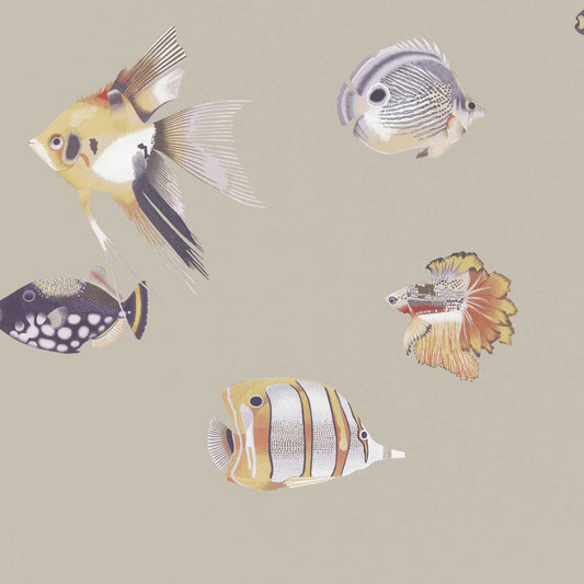 HARLEQUIN Kamanu  Wallpaper Animals Mandarin,Fig  Gravure Printed Wallpaper - HANZ111647