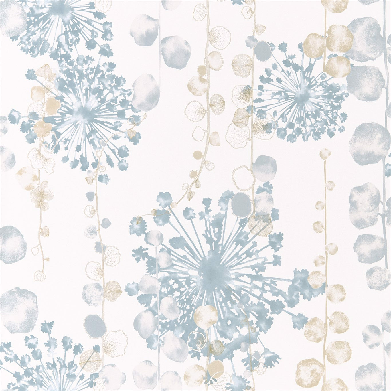 HARLEQUIN Moku Wallpaper Contemporary, Floral Ocean,Sand  Gravure Printed Wallpaper - HANZ111654
