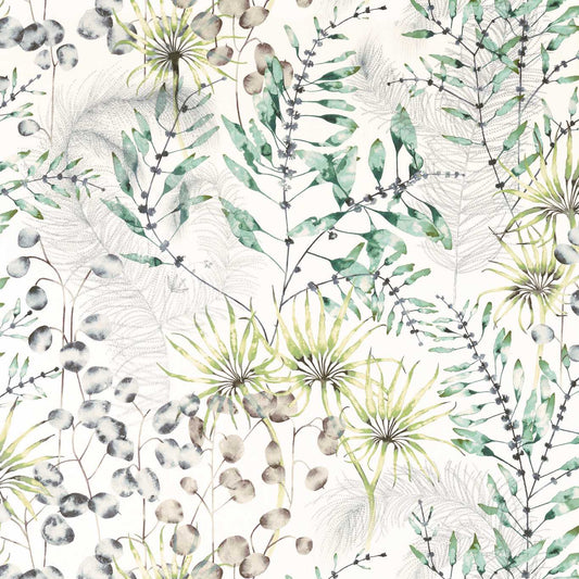 HARLEQUIN Postelia Fabric Leaves , Trees Emerald,Lime   - HANZ120594