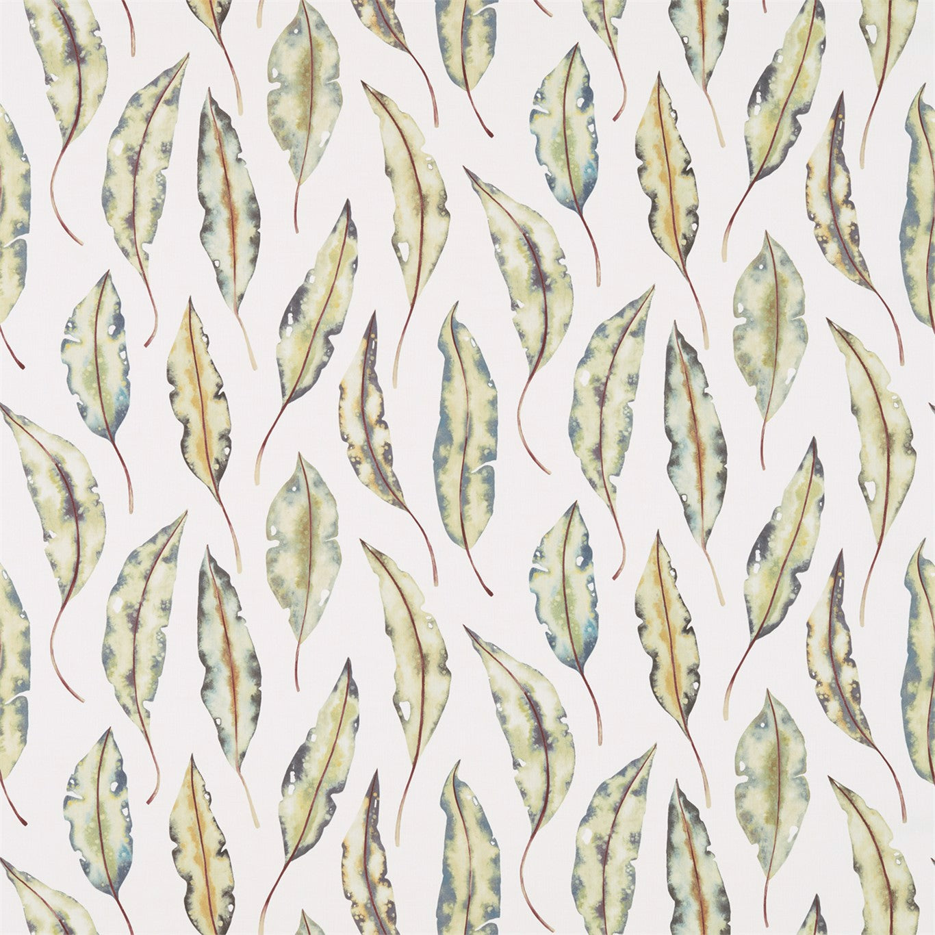 HARLEQUIN Kinina  Fabric Leaves , Trees Graphite,Mustard   - HANZ120599