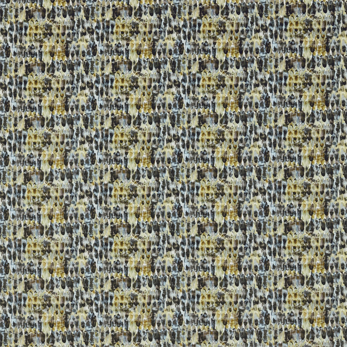 HARLEQUIN Kelambu  Fabric Abstract , Graphic Graphite,Mustard   - HANZ120610