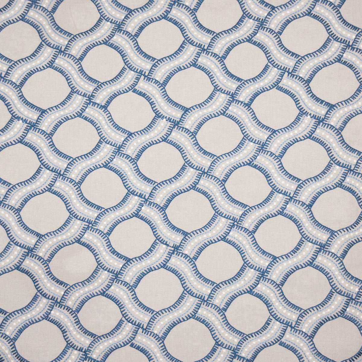 STOUT TEXTILES  MULTIPURPOSE,EMBROIDERIES TRANSITIONAL,, GEOMETRIC PORCELAIN,WEDGEWOOD   - HARD-1