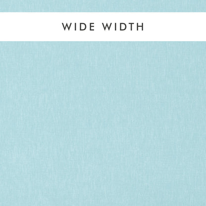 Light blue silk-textured fabric backdrop with a white header strip reading WIDE WIDTH.