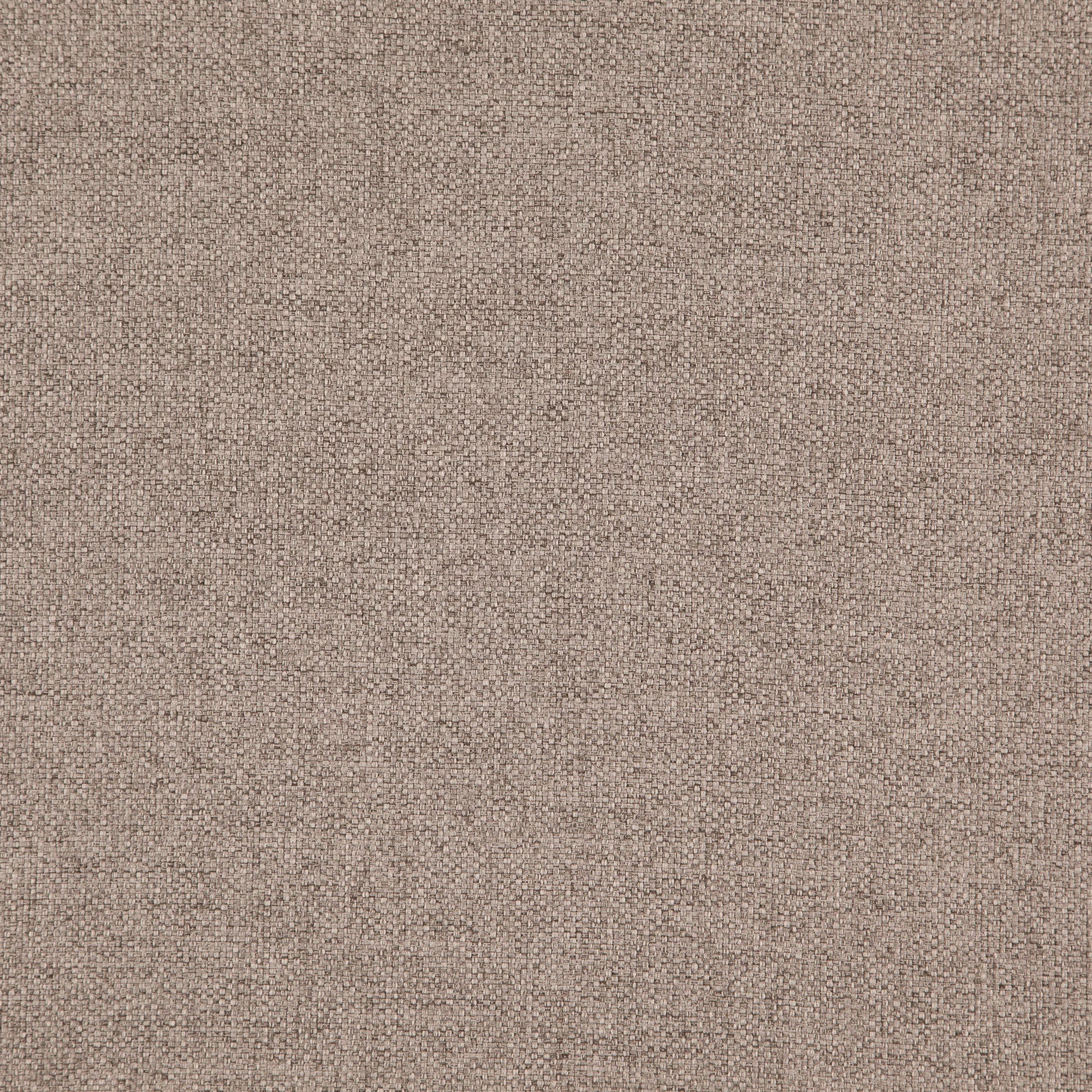 Taupe-brown woven upholstery fabric texture with a tight weave.