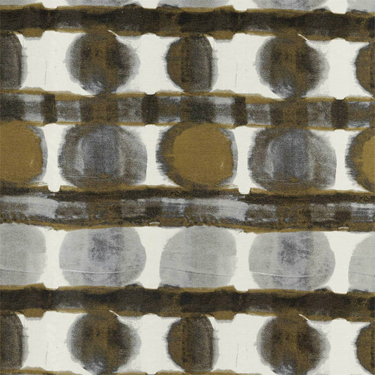 HARLEQUIN Delphis Fabric Spots Charcoal,Gold   - HATL132877