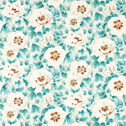 HARLEQUIN Florent Fabric Contemporary, Floral Hempseed, Lagoon,Rosehip   - HC4F121156