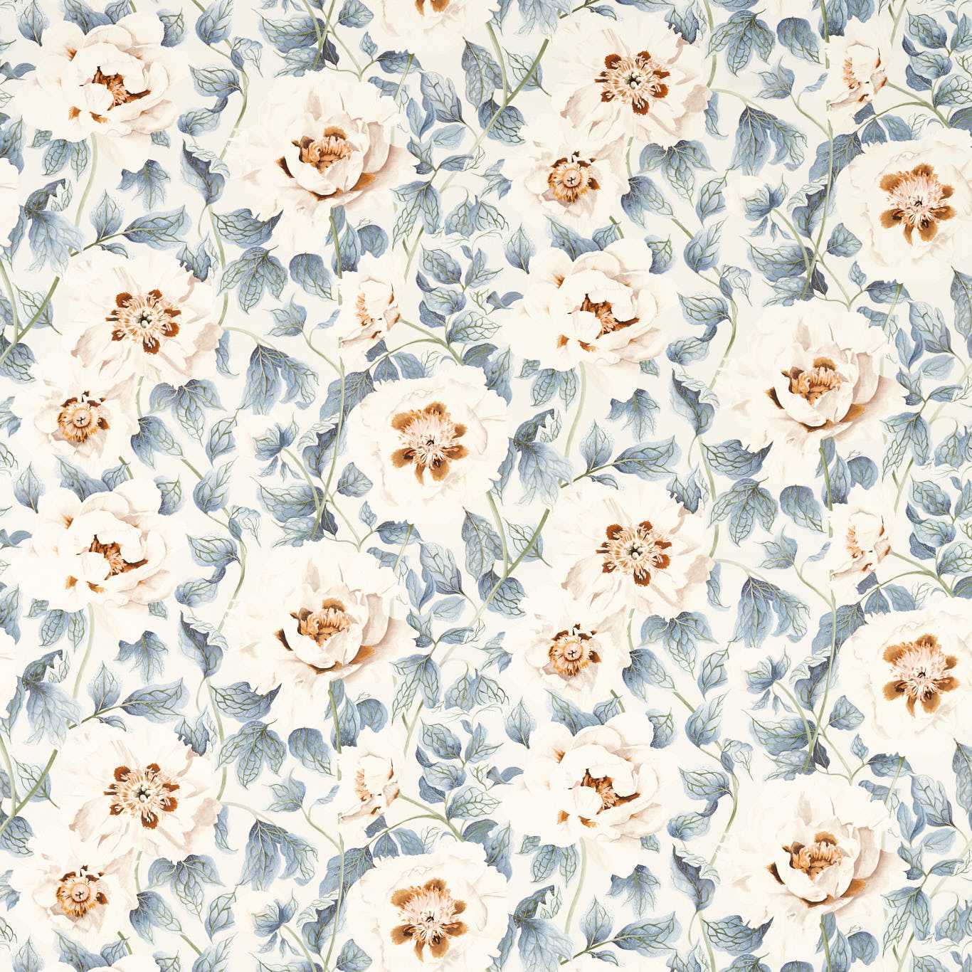 HARLEQUIN Florent Fabric Contemporary, Floral Sail Cloth,Celestial,Clay   - HC4F121157