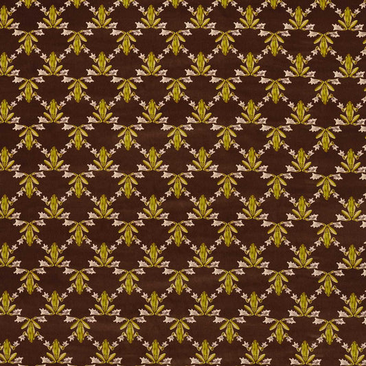 HARLEQUIN Wood Frog Fabric Animals Chocolate,Pistachio   - HC4F121162
